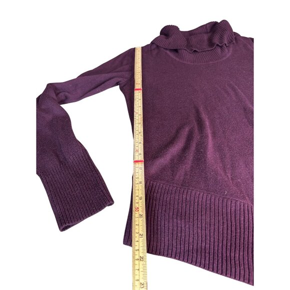 Calvin Klein Asymmetric Cowl Neck Sweater In Plum & Black S Petite - Picture 12 of 12